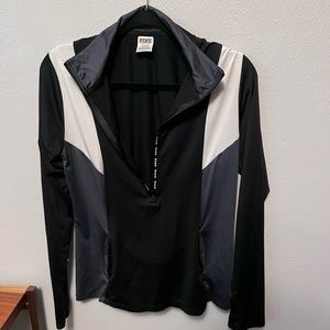 PINK lightweight 3/4 zip pullover